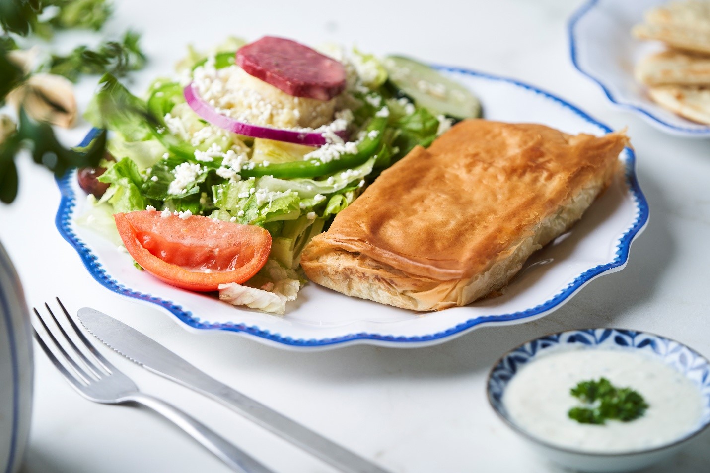 Spanakopita spinach light meal at Little Greek Fresh Grill Winter Garden FL