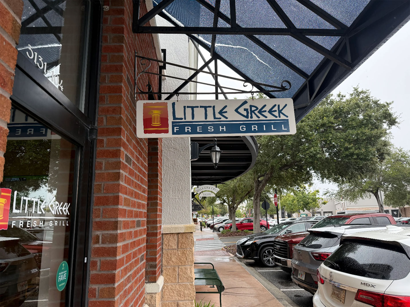 Little Greek Fresh Grill interior Winter Garden FL inside Winter Garden Village, established Greek restaurant since 2004